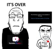 2soyjaks android angry arm button closed_eyes closed_mouth ear frown gem glasses google hair hand ias its_over millions_must_die root soyjak stubble subvariant:chudjak_front text update variant:chudjak youtube youtube_vanced // 1080x972 // 69.4KB