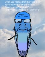 'ru calm Turkaryan Warrior-Z(user) antiswarthy_(namefag) calm caption sky soybooru variant:markiplier_soyjak // 785x1000 // 207.0KB