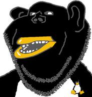 amerimutt animal ear linux lips mutt open_mouth penguin soyjak stubble subvariant:impish_amerimutt tux variant:impish_soyak_ears // 598x628 // 37.4KB