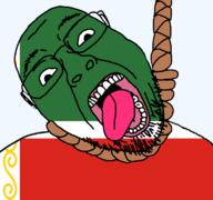 ack chechnya dead flag flag:chechnya glasses hair hanging open_mouth rope russia skin soyjak stubble suicide teeth tongue transparent transparent_background variant:bernd white yellow_teeth // 768x719 // 47.7KB