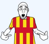 arm british clothes ear england flag flag:northumberland_county glasses hair hand northumberland open_mouth pointing soyjak stubble teeth tshirt united_kingdom variant:shirtjak // 1236x1118 // 27.4KB