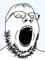 glasses looking_down open_mouth shocked small_pupils soyjak stubble variant:gapejak // 600x800 // 35.8KB