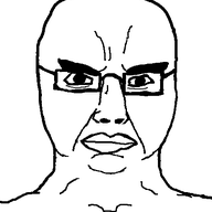 angry animated glasses side_profile soyjak spin subvariant:chudjak_front variant:chudjak // 466x554 // 57.4KB