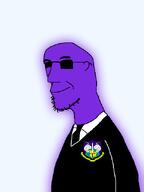 black_glasses clothes glowie glowing norad purple purple_skin suit suit_and_tie variant:smilejak // 480x639 // 38.0KB