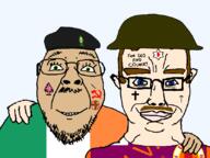 2soyjaks anglo blue_eyes brown_skin christianity clothes communism cross flag flag:ireland flag:northern_ireland flag:united_kingdom friendship green_eyes green_skin hat ireland irish_republican_army mustache northern_ireland smile spade subvariant:chudjak_front tan_skin text the_troubles transparent_background trend:aryan ulster united_kingdom uslter variant:chudjak white_skin // 834x626 // 34.9KB