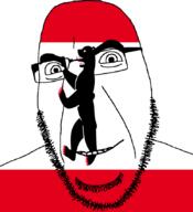 bear berlin flag flag:berlin full_head germany glasses hair looking_at_you open_mouth smile soyjak stubble teeth variant:cobson // 775x849 // 39.9KB