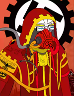 adeptus_mechanicus cog cyborg eyebrows glasses hakenkreuz hate hood mask millions_must_die reichsadler respirator robes skitarii_(warhammer_40k) ss_runes swastika tech_priest_(warhammer_40k) total_xenos_death tren trend:aryan tube warhammer_40k // 918x1178, 63.6s // 5.0MB