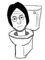 eyebrows forehead_lines glasses hair mouth_closed nose skibidi_toilet soyjak stubble toilet variant:lennonjak // 1170x1523 // 225.8KB
