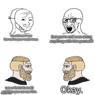 angry bald beard blond chad crying friday_night_funkin' glasses hair mask nas:nordic_chad nas:wojak red_eyes stubble variant:soyak white_background // 320x320 // 90.8KB