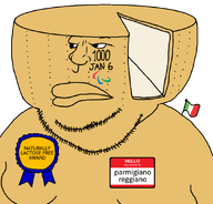 award cheese flag flag:italy hello_my_name_is_(sticker) italy parmesan parmigiano series:cheese_mutts soyjak stubble transparent_background variant:meximutt // 888x849 // 58.8KB