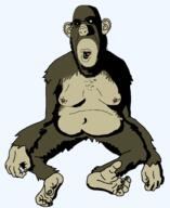 animal arm brown_skin creepy ear evil fat full_body glasses hand leg ominous open_mouth shadow soyjak stubble subvariant:hornyson variant:cobson // 2095x2556 // 103.4KB