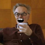 2soyjaks angry arm clothes coffee cup glasses hand holding_object irl mug open_mouth raypeat stubble variant:a24_slowburn_soyjak variant:feraljak // 400x400 // 43.2KB