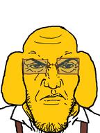 arthur artist:toniylijani closed_mouth dog ear furry glasses janny punisher_face serious stubble suspenders variant:markiplier_soyjak white_shirt wrinkles yellow_skin // 600x800 // 40.1KB