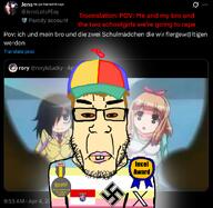 aspie award flag:pedophilia_pride_flag fnf_pedo hessen jens jensletsplay nazism pedophile pedophilia propeller_hat subvariant:chudplier swastika thinking tomoko tweet user=jensletsplay xitter xitter_pedo // 1093x1066 // 1.0MB