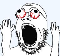 beard eyes_popping glasses open_mouth screaming variant:gapejak // 641x601 // 33.8KB