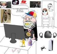 3soyjaks adolf_hitler agent_peely ahegao arm baby baby_bottle badge beard binky bloodshot_eyes chair child clothes computer crossed_arms desk distorted door facebook family father female figurine fortnite game_controller glasses gorilla_tag grimace_shake hair hat kai_cenat keyboard lazy leg logo mcdonalds medal monitor monkey mother mouse moustache mustache no_life oculus pacifier parents photo pink_skin playstation playstation_5 poster propeller_hat roblox skibidi_toilet small_eyes soyjak speech_bubble streamer stubble subvariant:hornyson t-shirt text tiktok toilet tshirt variant:chudjak variant:cobson variant:gapejak video_game vr_headset wasted_years you_don't_understand // 1000x953 // 585.2KB