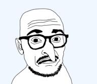 ear glasses jewish_nose long_nose mustache open_mouth soyjak stubble transparent transparent_background variant:longnose // 3150x2721 // 254.7KB