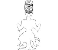 closed_mouth dragon_ball glasses mustache soyjak stubble sweating throat variant:a24_slowburn_soyjak // 2198x1907 // 234.8KB