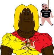 a10_eyes blue_eyes eyes_like_the_o-o-cean gem italy mutt nigger obsessed pol_(4chan) saffod_yod_is_a_completly_and_utterly_mindbroken_pajeet_retard_buckbroken_by_itvlivn_stvlivns shitskin sicily swastika trend:aryan yellow_hair // 1059x1081 // 179.2KB