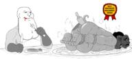 Meta:traced_furry_porn award blood cannibalism chad crying dead eating food fork gore india knife meta:pornographic_content pajeet // 850x381 // 198.8KB