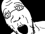 glasses open_mouth soyjak stubble variant:unknown // 600x450 // 18.8KB