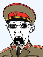 clothes deformed distorted faggot hat kuz open_mouth scared screaming soviet_army_uniform soviet_union subvariant:doctos variant:kuzjak wide_eyes // 810x1080 // 211.8KB