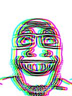 animated colorful ext=gif glasses glitch stubble subvariant:grinlook_poggers variant:markiplier_soyjak // 600x800 // 378.6KB