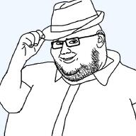 clothes ear fat fedora obese smile template variant:tipjak white_skin // 720x720 // 17.9KB