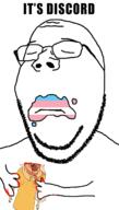 anti_ongezellig arm blood closed_eyes closed_mouth clothes coco_(ongezellig) discord dress eating female flag glasses gore holding_object impact_font its_over necklace ongezellig open_mouth scarf stubble text tranny variant:bernd variant:gapejak white_skin yellow_hair yellow_teeth // 855x1500 // 200.8KB