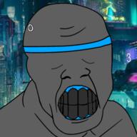 clenched_teeth grey_skin no_eyes robot soyjak variant:feraljak // 1280x1280 // 932.8KB