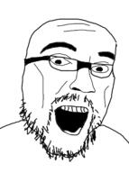 glasses open_mouth soyjak stubble variant:unknown // 354x474 // 46.5KB
