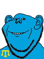blue_skin crimea crimean_tatar ear flag flag:crimean_tatar smile soyjak stubble swede_(artist) teeth variant:impish_soyak_ears // 598x800 // 58.4KB