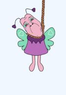 ack antenna artist:juaco bloodshot_eyes cartoon clothes crying dandy's_world eyebrows flutter_(dandy's_world) hanging heart leg rope suicide variant:bernd wing // 1400x2000 // 99.7KB