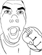 finger hand open_mouth pointing pointing_at_viewer variant:soy_loser // 1152x1490 // 344.7KB