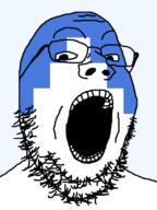 akershus county flag flag:akershus glasses hair norway open_mouth soyjak stubble teeth transparent_background variant:gapejak // 600x800 // 23.8KB