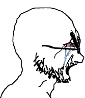 angry crying glasses open_mouth red_eyes shoulders side side_profile stubble tear template transparent_background variant:cryboy_soyjak wrinkles // 698x801 // 26.8KB