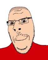 bald brown_eyes meta:cado_is_now_skinny nikocado_avocado red_shirt smug stubble subvariant:nucob variant:cobson // 541x671 // 25.4KB