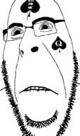 bbc biting_lip blacked distorted frown glasses queen_of_spades soyjak stubble subvariant:hornyson subvariant:spadeson tattoo variant:cobson // 415x707 // 99.4KB