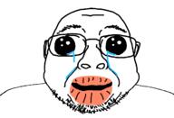 aliased bald crying distorted glasses high_res lips oh_my_god_she_is_so_attractive open_mouth puppy_eyes series:remastered_soyjaks soyjak stubble variant:bernd // 1198x816 // 14.0KB