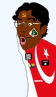 black_eyes bnwo brown_skin communism crescent_and_star ear flag:african_pride flag:black_lives_matter flag:isis flag:pakistan flag:progress_pride_flag flag:turkiye glasses hair hammer_and_sickle hasan_piker inbred islam muslims nigger_lips open_mouth queen_of_spades turk turkiye turkroach yellow_eyes // 451x773 // 117.1KB