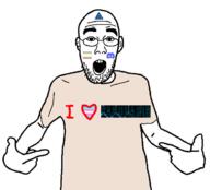 boylover_symbol clothes discord discord_logo_facial_mark facial_mark flag:minor_attracted_person flag:transgender_pride_flag forehead_mark glasses i_love looking_at_you map_(pedophile) open_mouth pedophile pointing soyjak stubble tabularis transheart tshirt variant:shirtjak white_background // 618x559 // 86.0KB