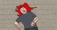 bloodshot_eyes brown_hair clothes crying dead drawn_background feather flower hair liam_payne one_direction open_mouth plant roman_numeral scroll skull soyjak stubble tattoo text tongue tshirt variant:bernd wood yellow_teeth // 2000x1071 // 84.0KB