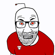 animated antenna clothes glasses grin open_mouth orange_eyes reddit soyjak stubble tshirt variant:el_perro_rabioso // 500x500 // 896.9KB