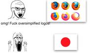 2soyjaks angry beard firefox flag fuck glasses hand hands_up japan logo mozilla open_mouth place_japan soyjak stretched_mouth stubble subvariant:wewjak text thing_japanese variant:soyak web_browser // 640x360 // 30.3KB