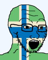 british england flag flag:gloucestershire glasses gloucestershire hair looking_to_the_right open_mouth soyjak stubble teeth united_kingdom variant:soyak // 644x800 // 15.5KB