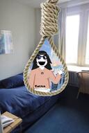 3dpd artist:conservativewaluigi cacao clothes glasses hat hyperborea nintendo nintendo_switch noose open_mouth room rope soy soylent suicide tragedyjakking variant:soytan video_game waving // 1363x2048 // 1.8MB