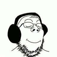 animated barneyfag don_turtelli glasses headphones smile soyjak stubble subvariant:shrimpish variant:gapejak // 373x400 // 336.2KB