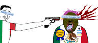 award black_lives_matter blood blue_tongue brown_skin communism countrywar covered_eyes death eagle grin gun gunshot hammer hammer_and_sickle italian_chad(namefag) italian_flag italy killstreak map_(pedophile) mexican_flag mexico moustache namefags pedophile pistol punch purple_hair satoko_houjou(namefag) sickle smile soybooru text tongue_out tranny transgender_flag white_skin yellow_teeth ywnbaw // 1166x515 // 270.3KB