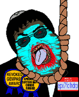 3dgifmaker ack animated award blue clothes dark_skin epx7fclhdrp_(namefag) gill_koyim_(namefag) glasses glowing hello_my_name_is_(sticker) meta:gifspam meta:leaky meta:namefags red_eyes rope subvariant:hunky_twink_sex_machine suit sunglasses variant:alicia // 250x250 // 269.3KB