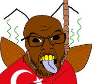 angry antenna cockroach country cross_eyed derp flag flag:turkiye glasses hanging noose open_mouth roach rope soyjak stubble tongue tongue_out turk turkiye turkroach tvrkaryan variant:feraljak // 1500x1354 // 84.3KB